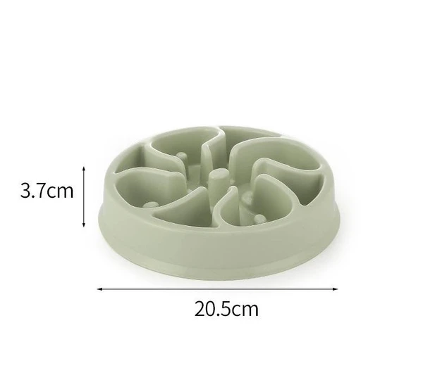 Pet Slow Feeder Plastic Bowl Healthy Eating & Anti-Gulping Solution for Dogs & Cats