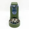 Large Capacity Plastic Automatic Pet Food Dispenser with Stainless Bowl for Dogs & Cats