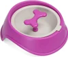 Interactive Slow Feeding Dog Bowl with Bone Shape Rotating Hinder