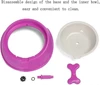 Interactive Slow Feeding Dog Bowl with Bone Shape Rotating Hinder