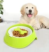 Interactive Slow Feeding Dog Bowl with Bone Shape Rotating Hinder