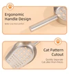 Modern Stainless Steel Cat Litter Scoop Durable, Fast Sifting and Impact-Resistant