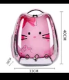Transparent Pet Backpack Adorned with Playful Cartoon Design – Large Capacity Breathable Double Shoulder Bag Outdoor Travel for Cats & Small Dogs 