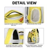 Transparent Pet Backpack Adorned with Playful Cartoon Design – Large Capacity Breathable Double Shoulder Bag Outdoor Travel for Cats & Small Dogs 