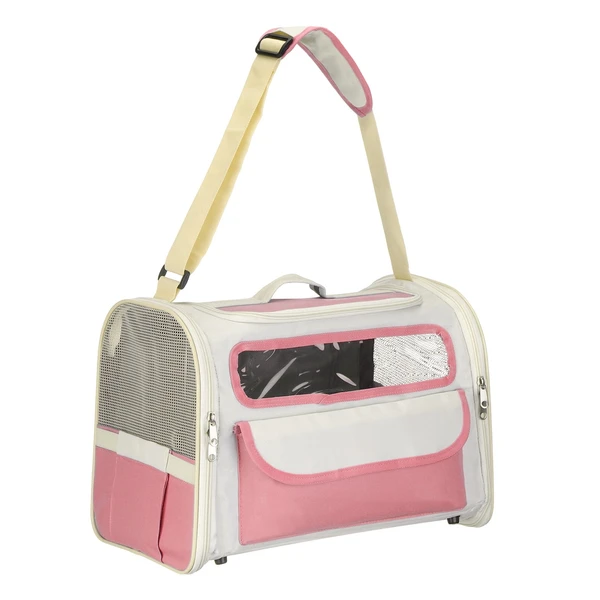 Breathable Pet Carrier Bag with Adjustable Shoulder Strap, Comfortable Handle and Anti-Slip Pads for Cats & Small Dogs