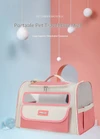 Breathable Pet Carrier Bag with Adjustable Shoulder Strap, Comfortable Handle and Anti-Slip Pads for Cats & Small Dogs