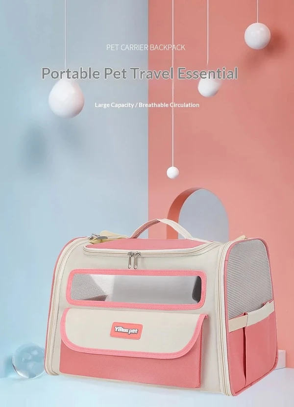 Breathable Pet Carrier Bag with Adjustable Shoulder Strap, Comfortable Handle and Anti-Slip Pads for Cats & Small Dogs
