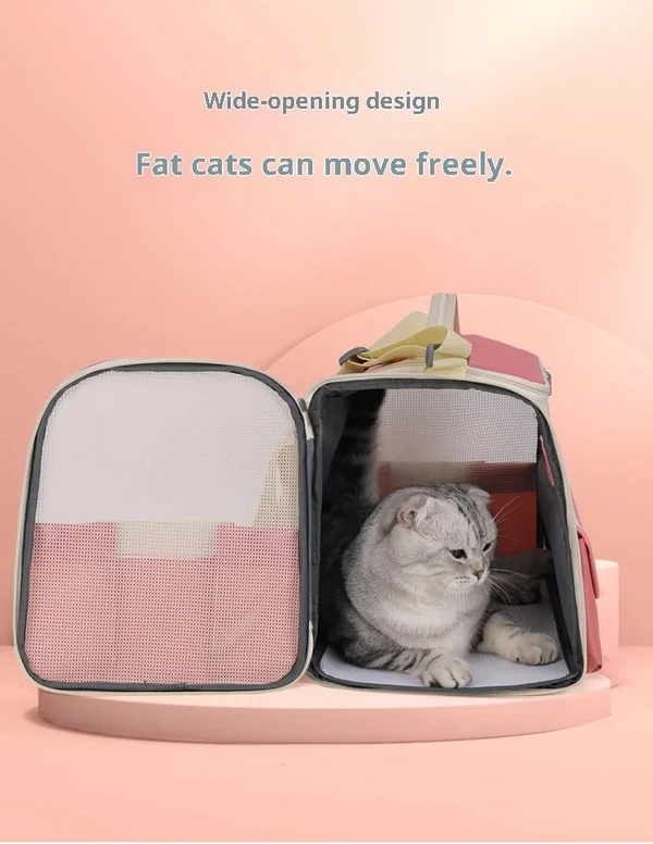 Breathable Pet Carrier Bag with Adjustable Shoulder Strap, Comfortable Handle and Anti-Slip Pads for Cats & Small Dogs