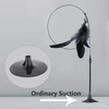 Interactive Cat Teaser Toy – Retractable Wire Wand with Suction Cup Base, Colorful Feather & Bell