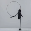 Interactive Cat Teaser Toy – Retractable Wire Wand with Suction Cup Base, Colorful Feather & Bell