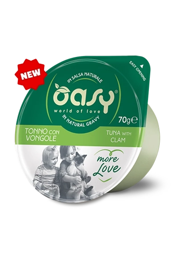 Oasy More Love Adult Cat Wet Food in Natural Gravy Cups 70g