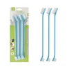 Nunbell 3Pc Dual-Ended Pet Dental Cleaning Toothbrush for Dogs 