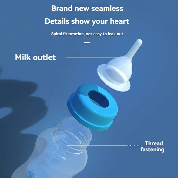 Pet Feeding Milk Bottle with Silicon Nipples for Newborn Puppies and Kittens Includes Cleaning Brush 60ml