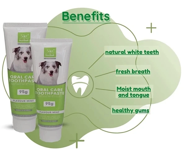 Nunbell Oral Care Toothpaste Mint Flavor for Dogs 95g