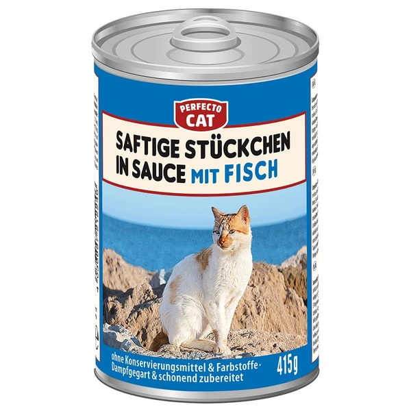 Perfecto Cat Juicy Chunks in Sauce Adult Cat Wet Food Cans 415g