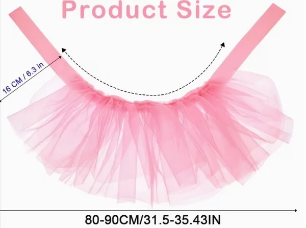 Mesh Pet Tutu Skirt for Dogs & Cats – Adjustable Princess Tulle Skirt Outfit