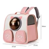 Breathable Pet Travel Backpack Bag with Bubble Window and Storage Pockets with Cute Paw Print for Cats & Small Dogs