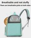 Breathable Pet Travel Backpack Bag with Bubble Window and Storage Pockets with Cute Paw Print for Cats & Small Dogs
