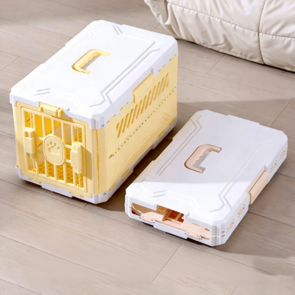Portable Foldable Pet Carrier with Handle – Breathable Large Capacity Airline Approved for Cats & Small Dogs