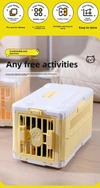 Portable Foldable Pet Carrier with Handle – Breathable Large Capacity Airline Approved for Cats & Small Dogs