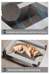 Comfortable Elevated Detachable Pet Bed with Bolster Headrest, Metal Frame & Breathable Mesh (65*45*17cm)
