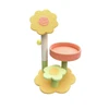 Sunflower Cat Tree with Velvet Bed, Scratching Post & Interactive Plush Ball Cat Toy