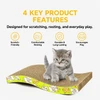 S-Shape Cat Corrugated Scratcher Board with Catnip (43*20*3.7cm)