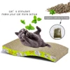 S-Shape Cat Corrugated Scratcher Board with Catnip (43*20*3.7cm)