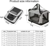 Portable Folding Polyester Fabric Pet Carrier with Breathable Mesh Windows for Dogs & Cats