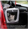 Portable Folding Polyester Fabric Pet Carrier with Breathable Mesh Windows for Dogs & Cats