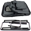 Portable Folding Polyester Fabric Pet Carrier with Breathable Mesh Windows for Dogs & Cats