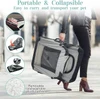 Portable Folding Polyester Fabric Pet Carrier with Breathable Mesh Windows for Dogs & Cats