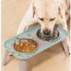 Elevated Double Stainless Steel Bowls Food & Water Pet Feeder for Cats & Dogs