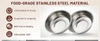 Elevated Double Stainless Steel Bowls Food & Water Pet Feeder for Cats & Dogs