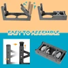 5 Adjustable Heights Elevated Foldable ABS Stand with Double Stainless Steel Bowls Food & Water Dog Feeder