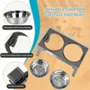 5 Adjustable Heights Elevated Foldable ABS Stand with Double Stainless Steel Bowls Food & Water Dog Feeder