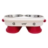  2 in 1 Elevated Pet Food and Water Feeder with Double Removable Stainless Steel Bowls for Cats & Small Dogs