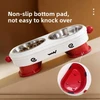  2 in 1 Elevated Pet Food and Water Feeder with Double Removable Stainless Steel Bowls for Cats & Small Dogs