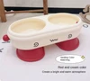  2 in 1 Elevated Pet Food and Water Feeder with Double Removable Stainless Steel Bowls for Cats & Small Dogs