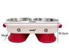  2 in 1 Elevated Pet Food and Water Feeder with Double Removable Stainless Steel Bowls for Cats & Small Dogs