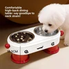  2 in 1 Elevated Pet Food and Water Feeder with Double Removable Stainless Steel Bowls for Cats & Small Dogs