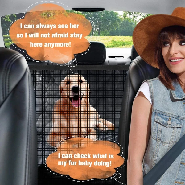 Pets Apex Waterproof Dog Car Back Seat Cover with Mesh Window – Scratchproof Nonslip Easy Wash (170*140cm)