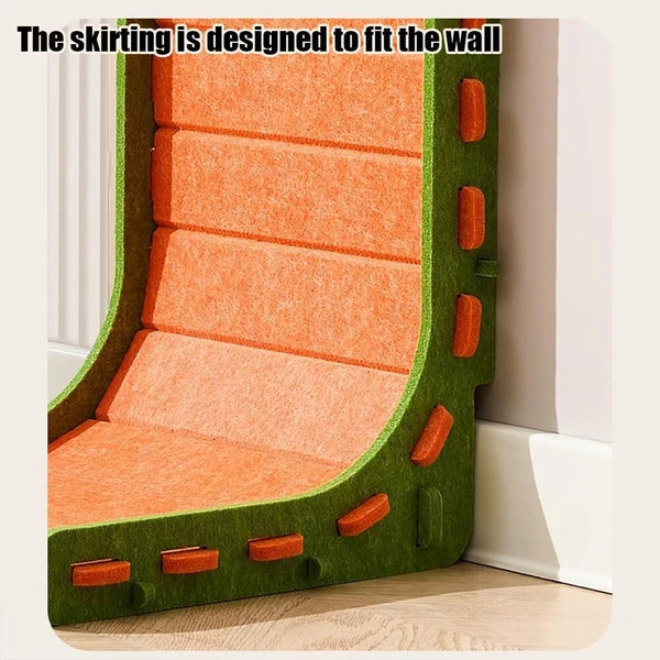 L-Shaped Durable Felt Cat Scratching Board Vertical Wall for Indoor Cats