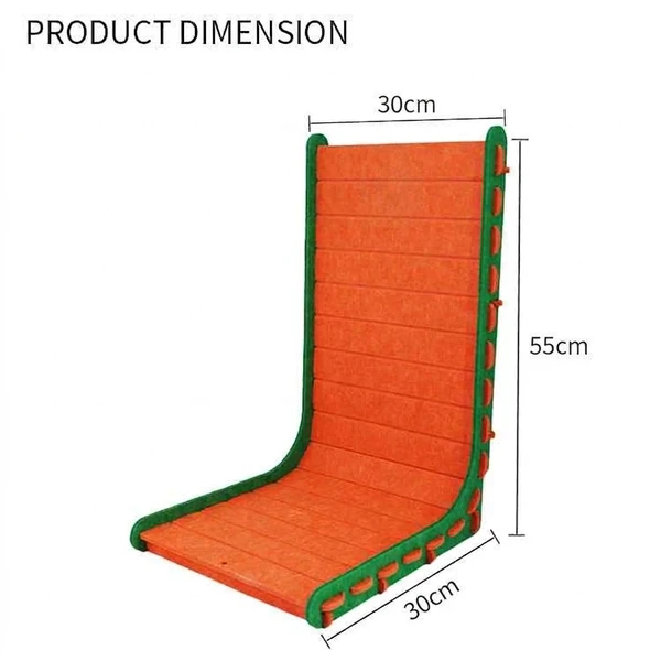 L-Shaped Durable Felt Cat Scratching Board Vertical Wall for Indoor Cats