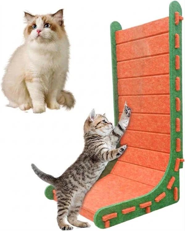 L-Shaped Durable Felt Cat Scratching Board Vertical Wall for Indoor Cats