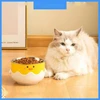 Cute Cartoon Pet Feeding Bowl with Removable Stainless Steel Inner Bowl and Anti-Slip Elevated Base for Cats & Small Dogs 