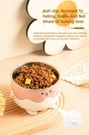 Cute Cartoon Pet Feeding Bowl with Removable Stainless Steel Inner Bowl and Anti-Slip Elevated Base for Cats & Small Dogs 