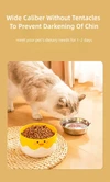 Cute Cartoon Pet Feeding Bowl with Removable Stainless Steel Inner Bowl and Anti-Slip Elevated Base for Cats & Small Dogs 