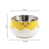Cute Cartoon Pet Feeding Bowl with Removable Stainless Steel Inner Bowl and Anti-Slip Elevated Base for Cats & Small Dogs 