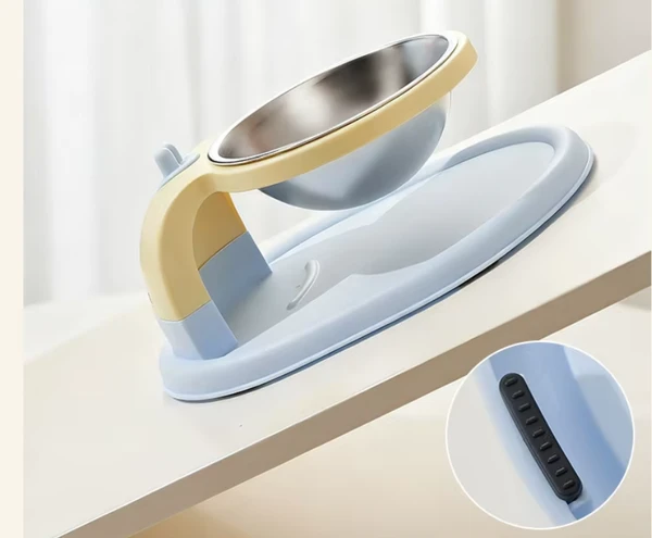 Detachable Elevated Hanging Stainless Steel Pet Feeding Bowl with Anti-Slip Base for Cats & Small Dogs